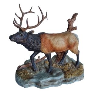 Vintage Home Interiors Gentle Giant Elk Masterpiece Porcelain Figurine